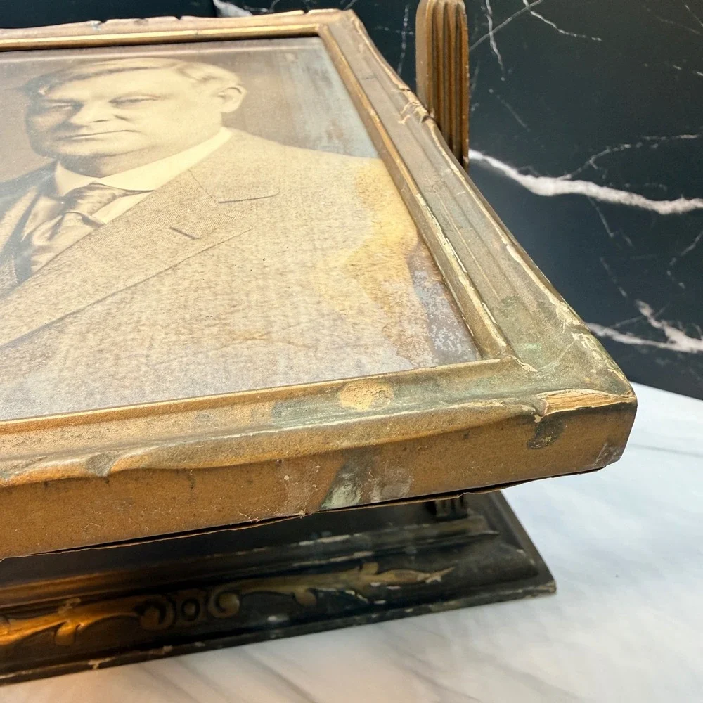Antique 1920s Art Deco Swing Tilt Portrait Picture Frame Photo Wood Art Deco